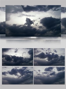 乌云遮蔽阳光的天空景色视频素材