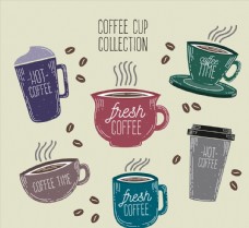 6款彩绘咖啡杯设计