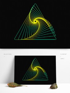 饰角商用科技风渐变线条元素三角形装饰图案