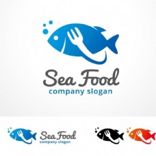 海鲜馆海鲜餐厅logo标志