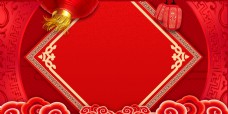中国新年中国风红色喜庆新年背景