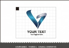 V字logo设计