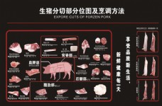 生猪肉分切部分位图