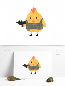 吃鸡游戏卡通小鸡设计