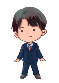 可爱卡通男生手绘漫画人物