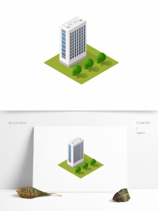 2.5D创意城市建筑小元素