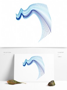 科技纹饰蓝色科技感渐变线条形状素材装饰底纹图案