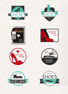 8组时尚创意鞋子图标元素