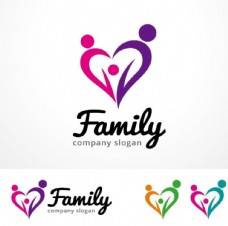 儿童亲子活动家庭logo标志设计