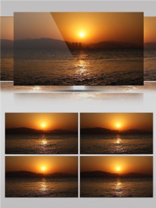 山间海平面太阳升起视频素材