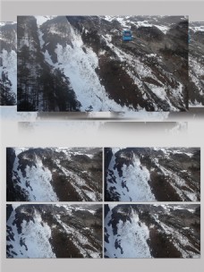 景区雪山观光风景视频素材