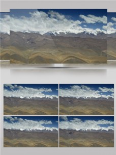 藏区雪山山峰连绵不绝景色