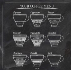 咖啡杯餐厅菜单模板