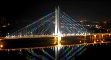 惠州城市风光延时航拍合生大桥