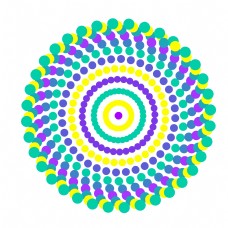彩色环装圆形图案