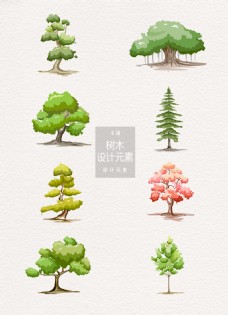 树木绿植设计元素