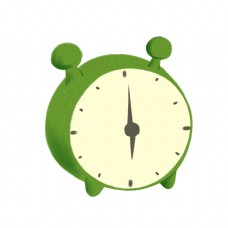 室内环境居家设计可爱卡通绿色闹钟