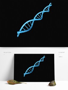 3d链条DNA链条C4D素材DNA素材3D蓝色