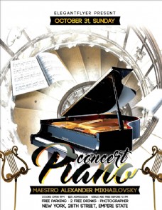 钢琴演唱会海报