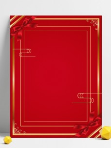 春节新年红色喜庆边框广告背景