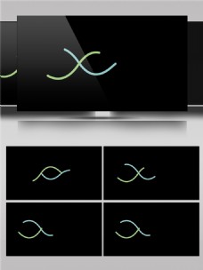 两条线交叉动画视频素材