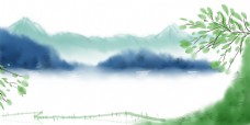 水墨中国风古典风水墨广告背景图