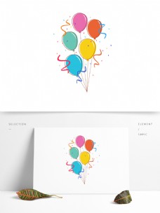 浮球漂浮元素之卡通可爱派对气球