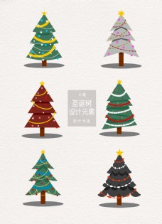矢量圣诞树设计元素