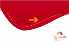 箭头和线条设计红色画册封面