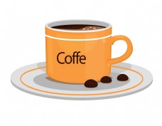 咖啡杯矢量咖啡豆咖啡元素