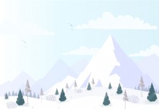 雪山风景图