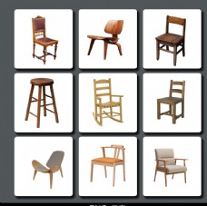 木材木质椅子素材