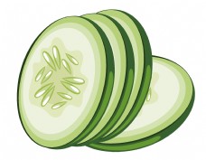 绿色蔬菜卡通绿色黄瓜元素