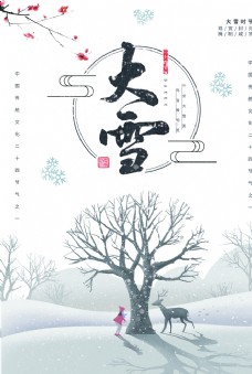 大雪节气海报