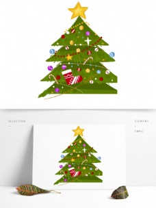 彩绘清新圣诞树装饰设计