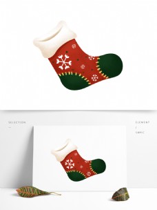 彩色手绘圣诞袜子设计