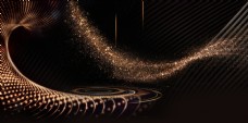 炫酷光效黑金科技光束背景设计