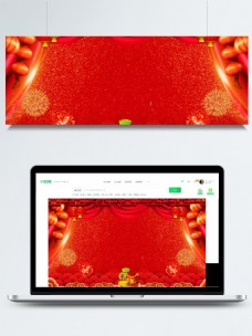 大气红色猪年春节背景设计