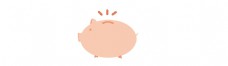 生活小品小猪存钱罐金融理财生活产品设计元素
