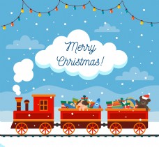 玩具火车圣诞背景