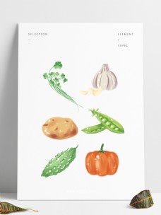 豌豆手绘可爱彩色蔬菜图6