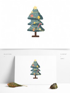 卡通小清新一棵圣诞树