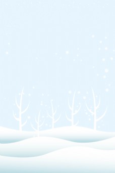 远山彩绘大雪节气雪景背景素材