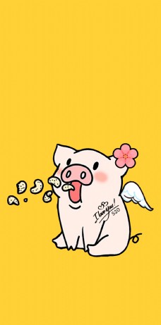 可爱小情侣卡通可爱小猪情侣