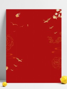 中国风红色猪年背景设计