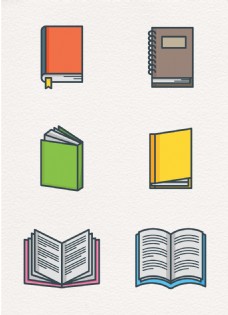 彩绘6组书籍设计元素