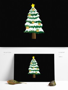 清新手绘圣诞树设计
