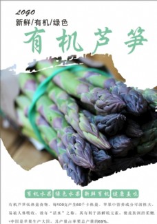 绿色蔬菜芦笋海报