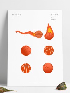 篮球运动篮球国际篮球日体育运动球火轨道轨迹可商用