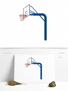 插画设计篮球框架插画元素设计